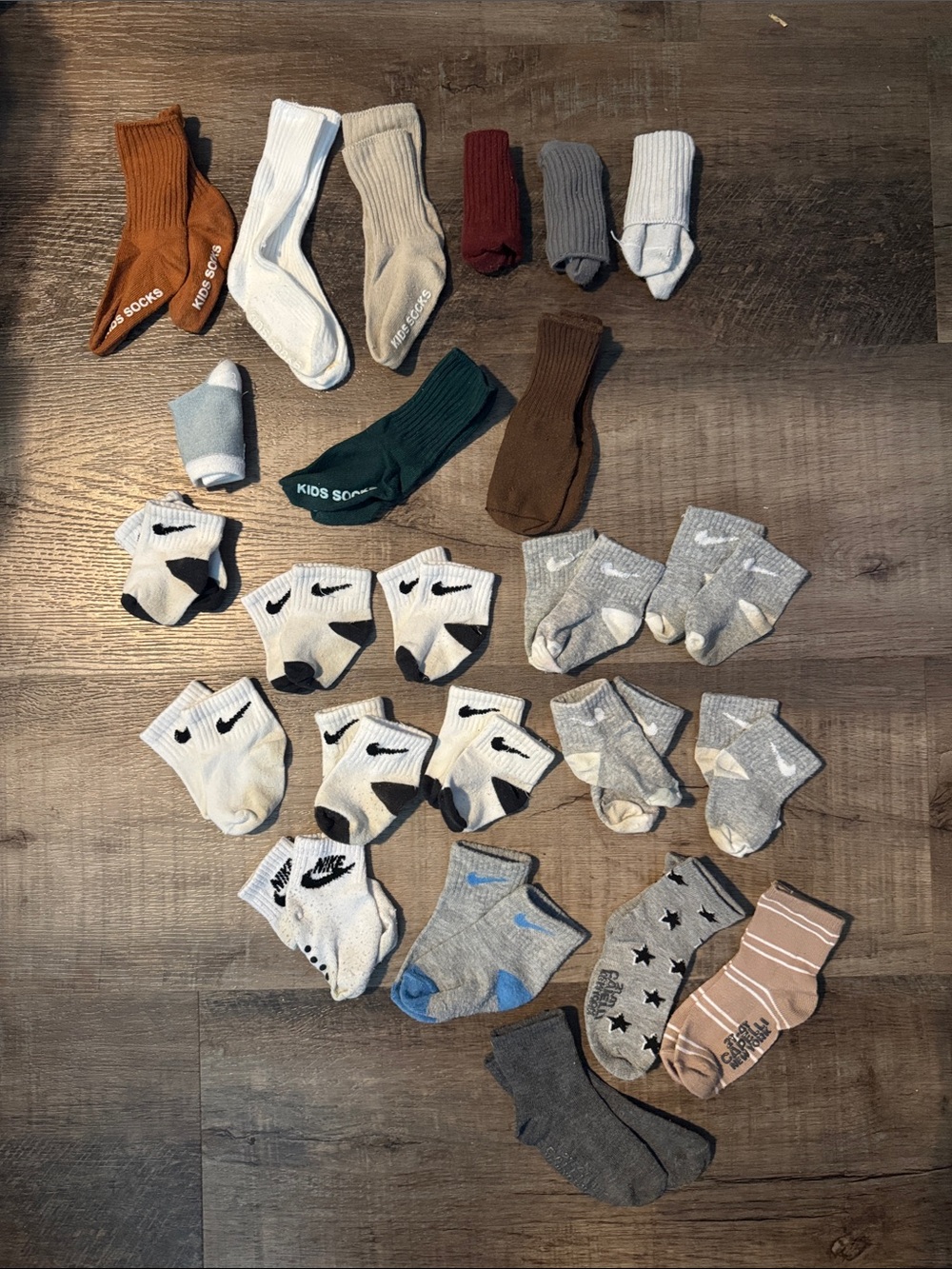 Lot of infant socks. Nike, carters